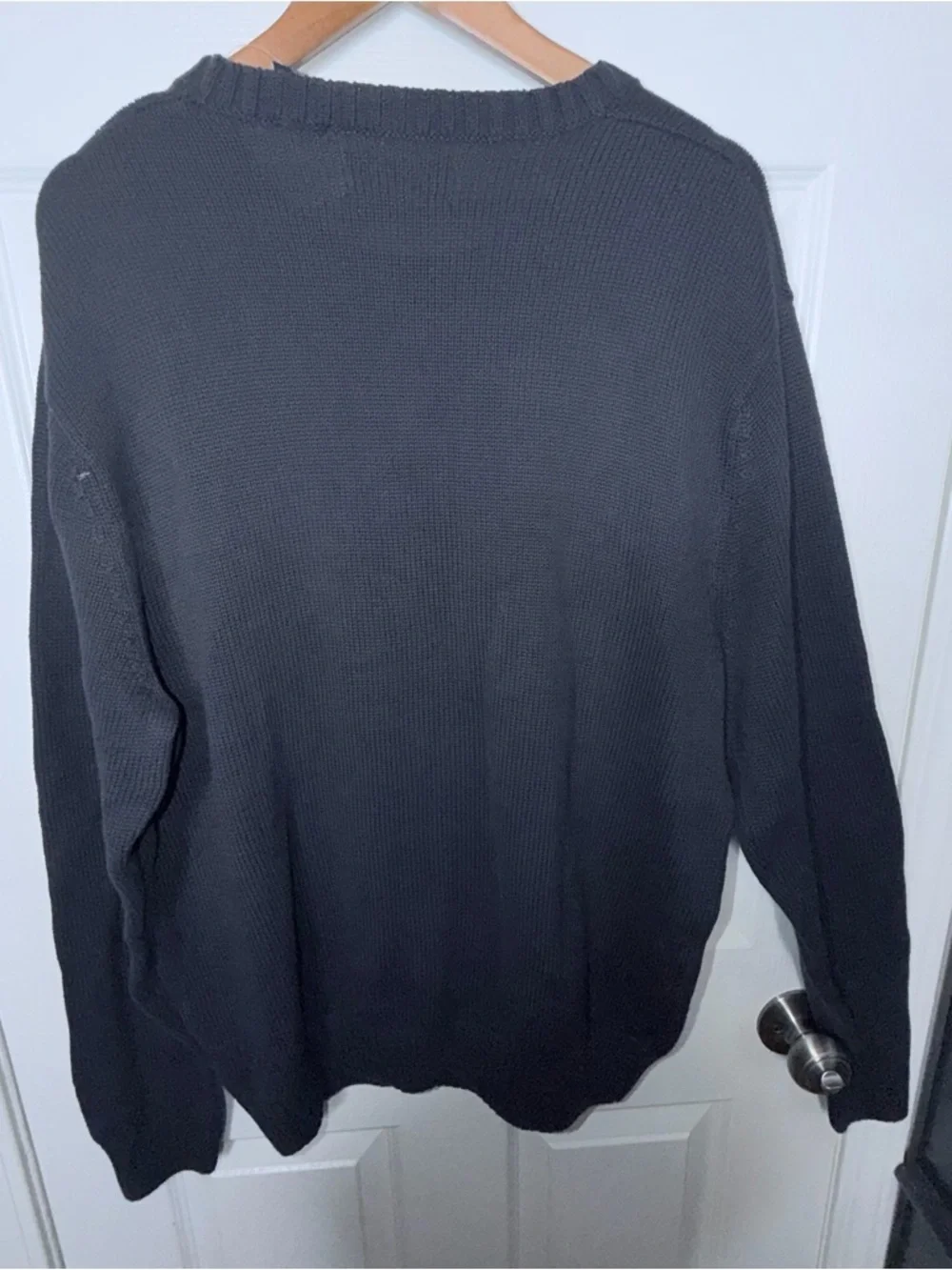 NWT Chap’s Men’s Logo Sweater XXL Navy Blue Cotton Knit Crewneck Pullover 2XL